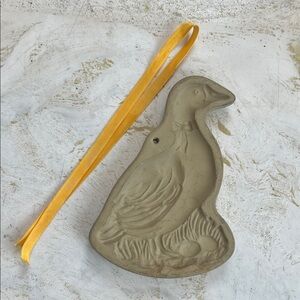 Vintage Brown Bag Cookie Art Mold Duck/Goose with Eggs and ribbon 1986